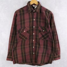 画像1: 80's WINTER RUN USA製 チェック柄 ヘビーネルシャツ  (1)