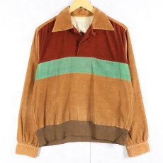 画像1: 50's Matchless オープンカラー コーデュロイプルオーバーシャツ M (1)