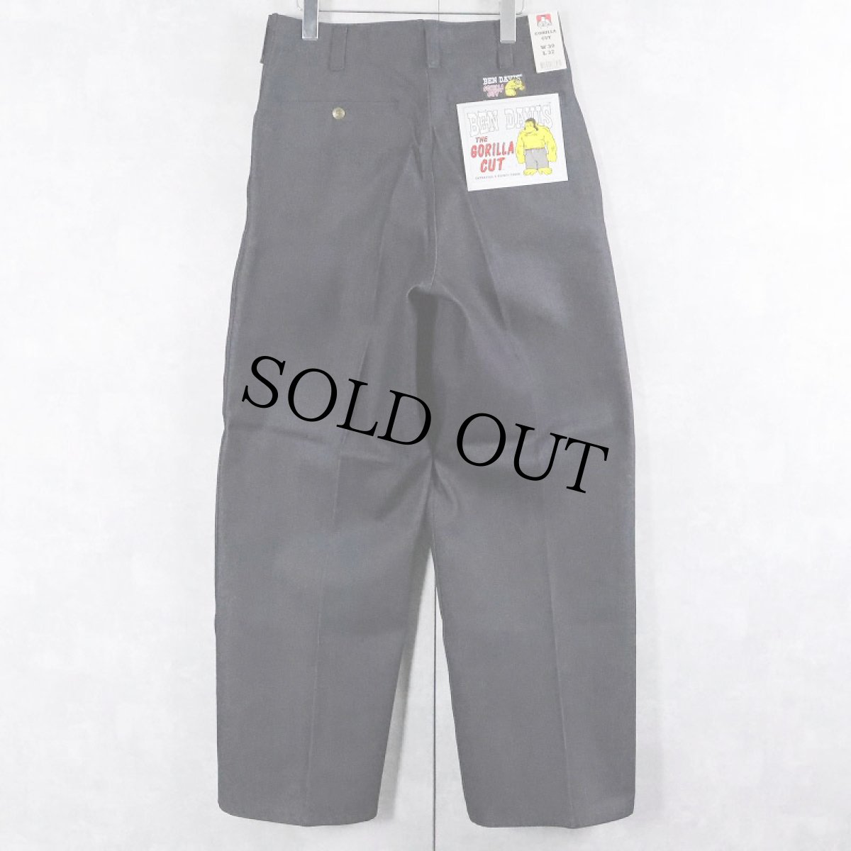 画像1: BEN DAVIS "THE GORILLA CUT" ゴリラカットデニムパンツ INDIGO DENIM フラッシャー付き未使用品 W30 L32 (1)
