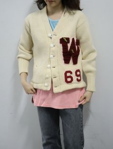 画像1: 50〜60's VARSITY SPORTSWEAR レタードニットカーディガン (1)