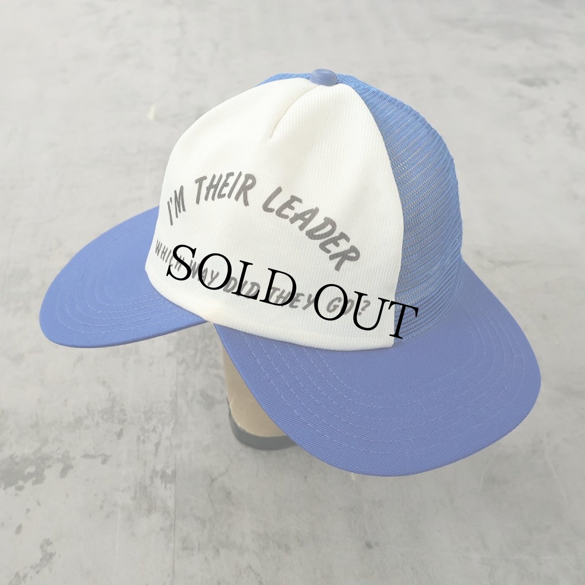 画像1: 70's "I'M THEIR LEADER" ダブルブリム スナップバック メッシュキャップ (1)