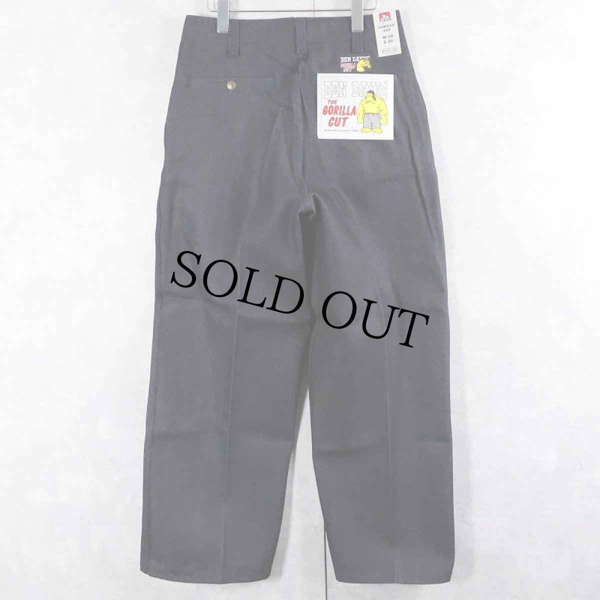 画像1: BEN DAVIS "THE GORILLA CUT" ゴリラカットデニムパンツ INDIGO DENIM フラッシャー付き未使用品 W30 L30 (1)