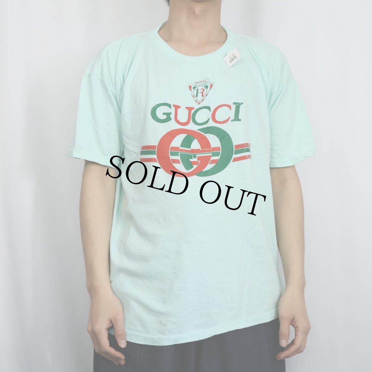 画像2: 80's ブート GUCCI ロゴプリントTシャツ (2)