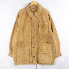 画像1: 90's〜 Timberland スエードレザー ハンティングジャケット XL (1)