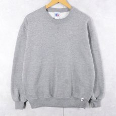 画像1: 90's RUSSELL ATHLETIC 前V 無地スウェット L (1)