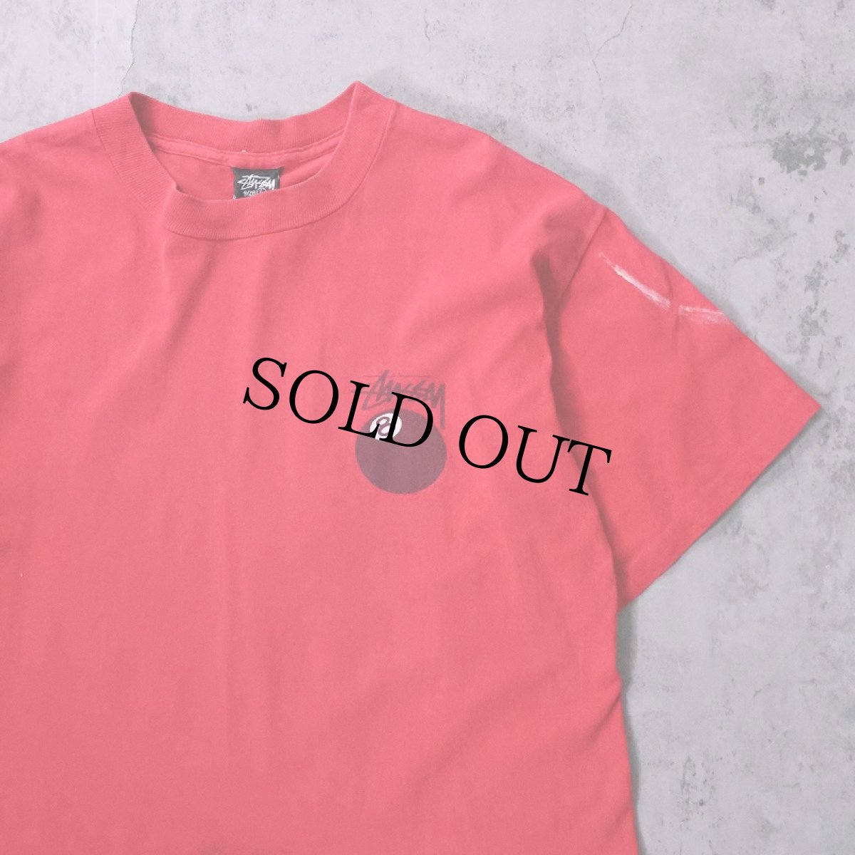 画像2: 80's STUSSY 黒タグ USA製 "8 Ball" プリントTシャツ L (2)