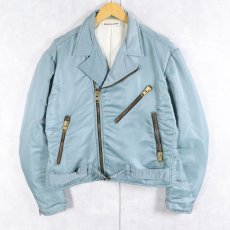 画像1: 80〜90's Panno d'or ナイロンダブルライダースジャケット (1)