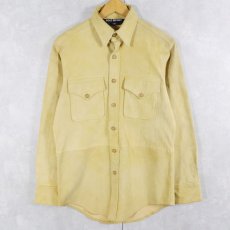 画像1: 90's POLO SPORT Ralph Lauren スエードレザーシャツ M (1)