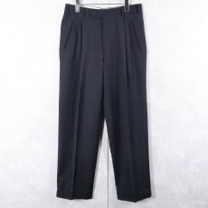 画像3: POLO Ralph Lauren ピンストライプ柄 2タック スラックス NAVY (3)