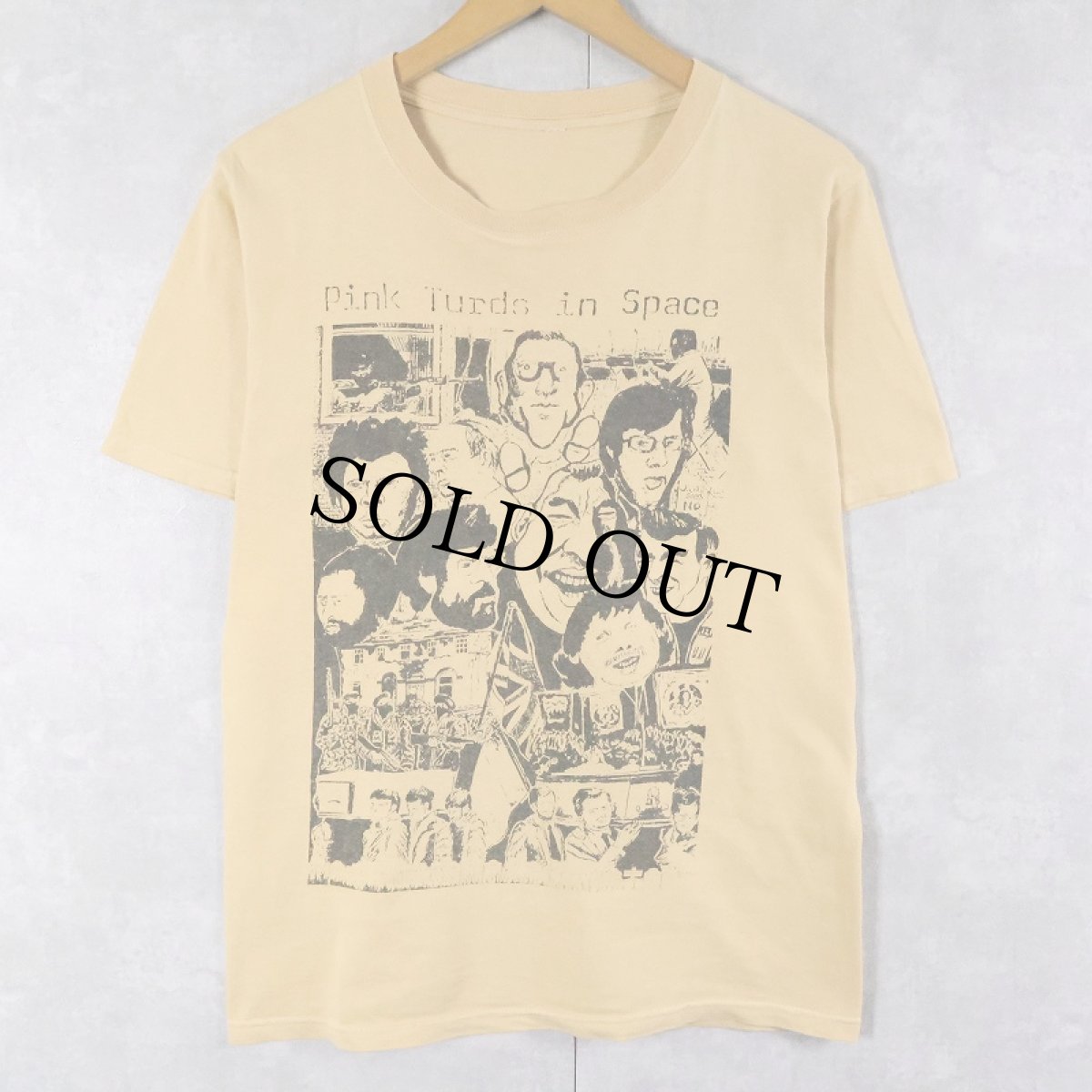 画像1: PINK TURDS IN SPACE アナーコ パンクバンドプリントTシャツ (1)