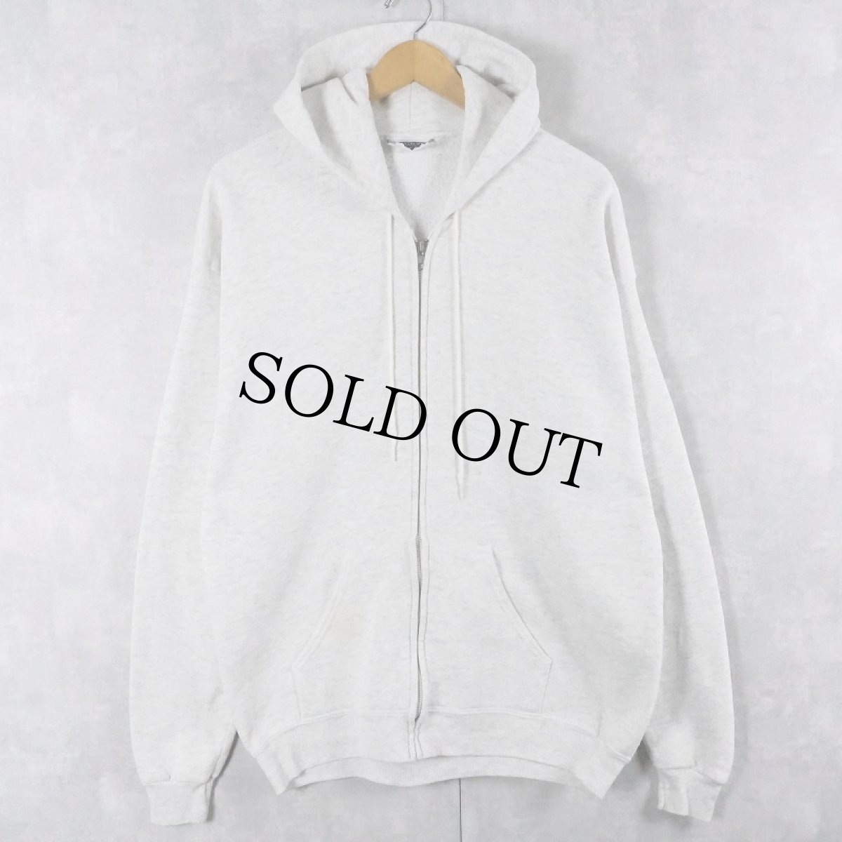 画像1: 90's Lee USA製 無地 スウェットジップパーカー L (1)