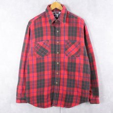 画像1: 80's BIG MAC USA製 チェック柄 ヘビーネルシャツ L (1)