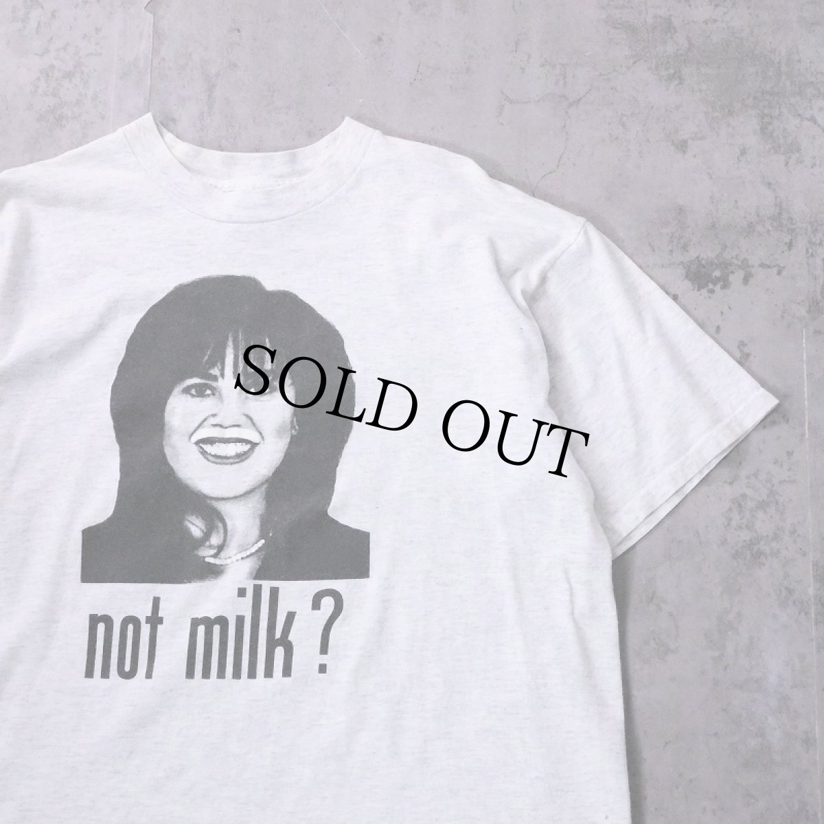 画像1: 90〜2000's USA製 "not milk?" パロディプリントTシャツ XL (1)