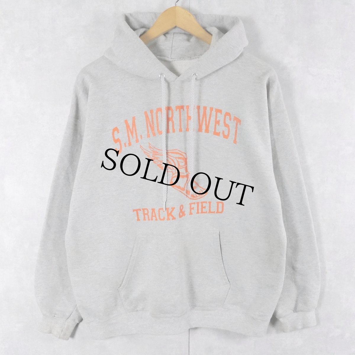 画像1: "S.M. NORTH WEST TRACK & FIELD" ウイングフット プリントスウェットフーディー (1)