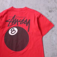 画像1: 80's STUSSY 黒タグ USA製 "8 Ball" プリントTシャツ L (1)