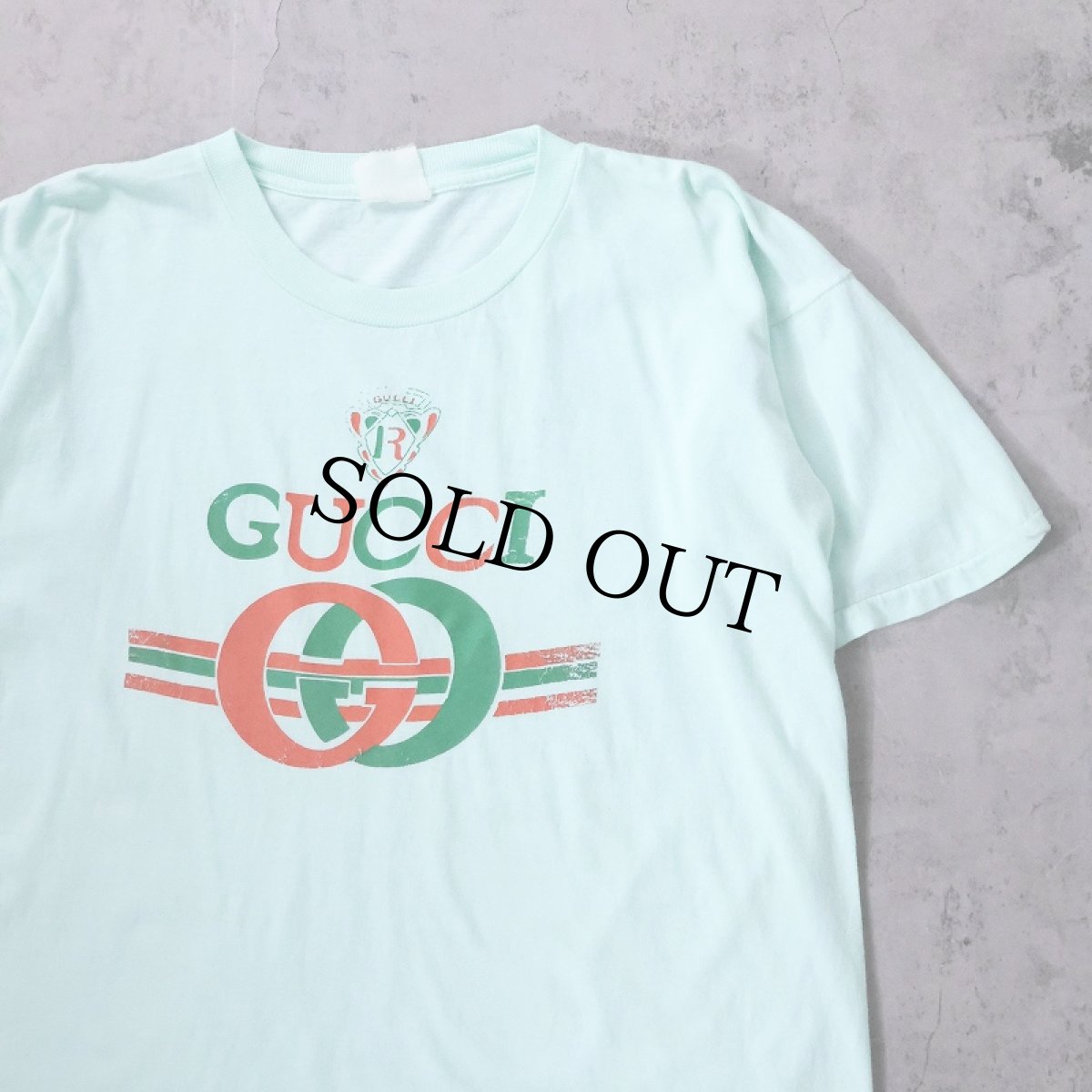 画像1: 80's ブート GUCCI ロゴプリントTシャツ (1)