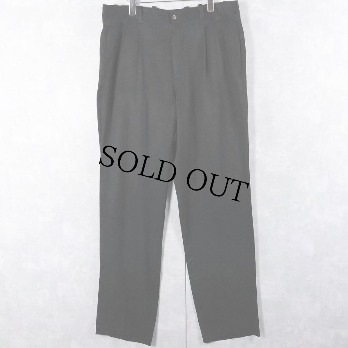 画像1: Tommy Bahama 2タック シルクスラックス BLACK W35 (1)