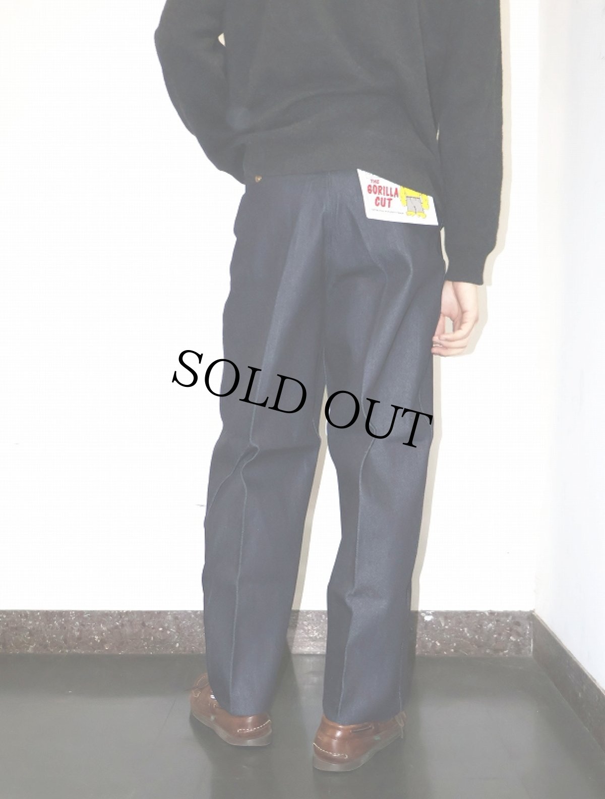 画像4: BEN DAVIS "THE GORILLA CUT" ゴリラカットデニムパンツ INDIGO DENIM フラッシャー付き未使用品 W30 L30 (4)