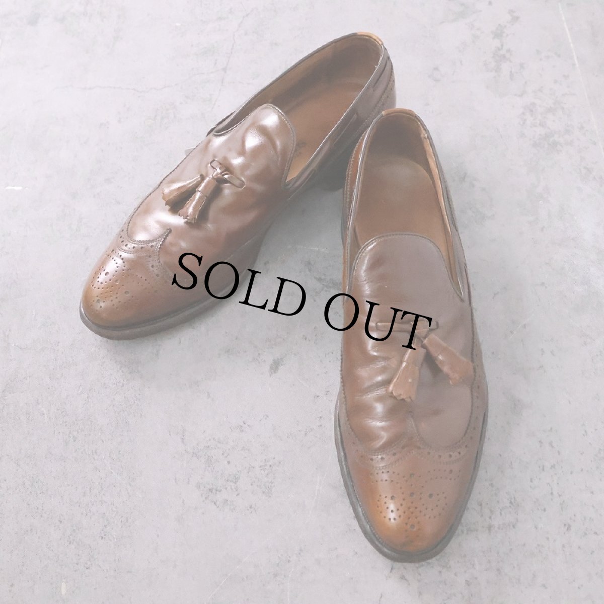 画像1: Allen Edmonds USA製 "Berwick" ウイングチップ タッセルローファー 29.5cm (1)