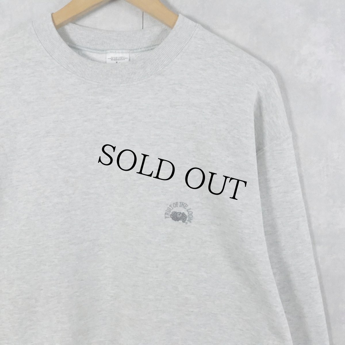 画像1: 90's FRUIT OF THE LOOM IRELAND製 ロゴ刺繍 スウェット L (1)