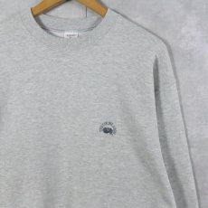 画像1: 90's FRUIT OF THE LOOM IRELAND製 ロゴ刺繍 スウェット L (1)