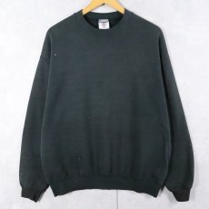 画像1: 2000's JERZEES USA製 無地スウェット BLACK XL (1)