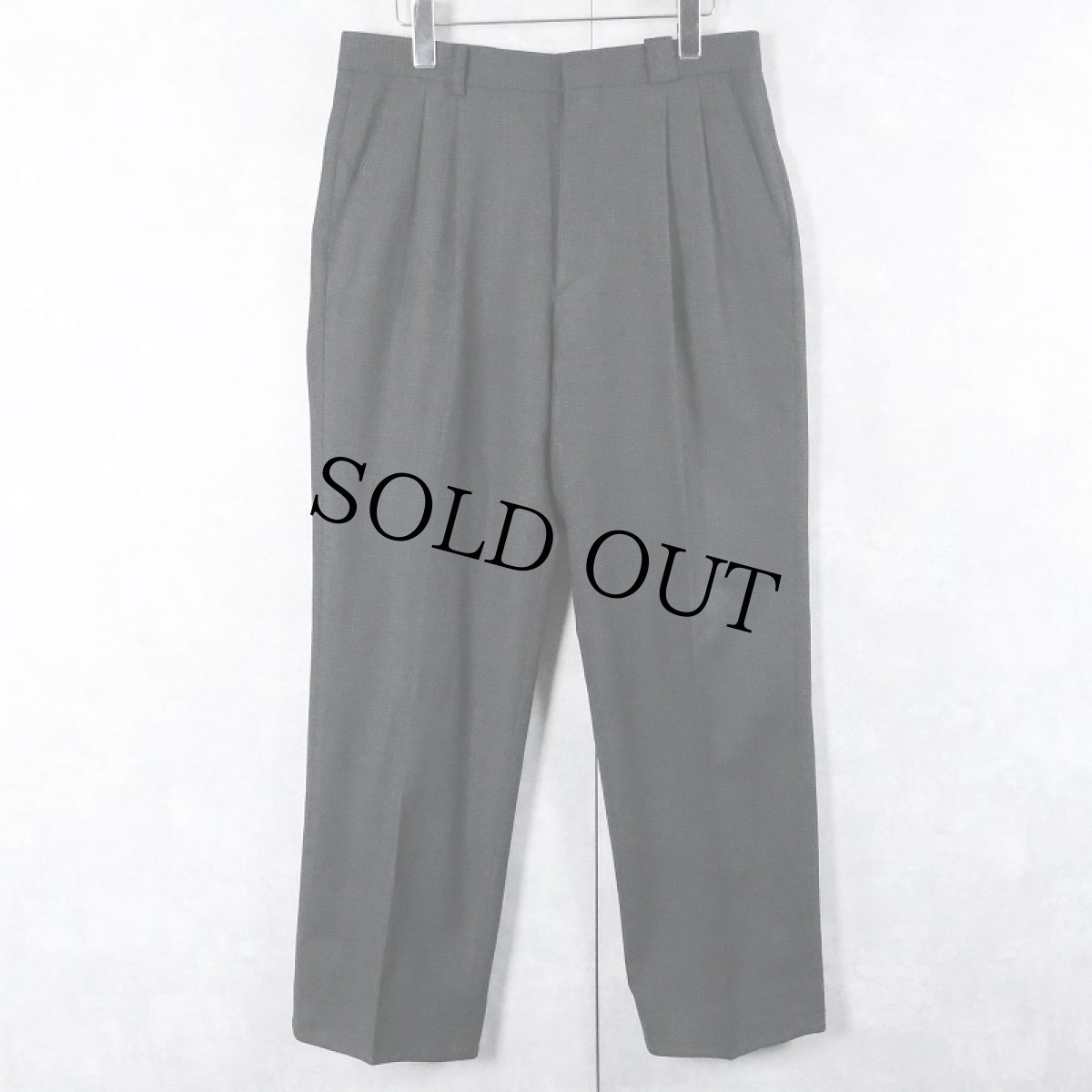 画像1: 90's〜 Yves Saint Laurent pour homme 千鳥格子柄 2タック スラックス BLACK W31 (1)