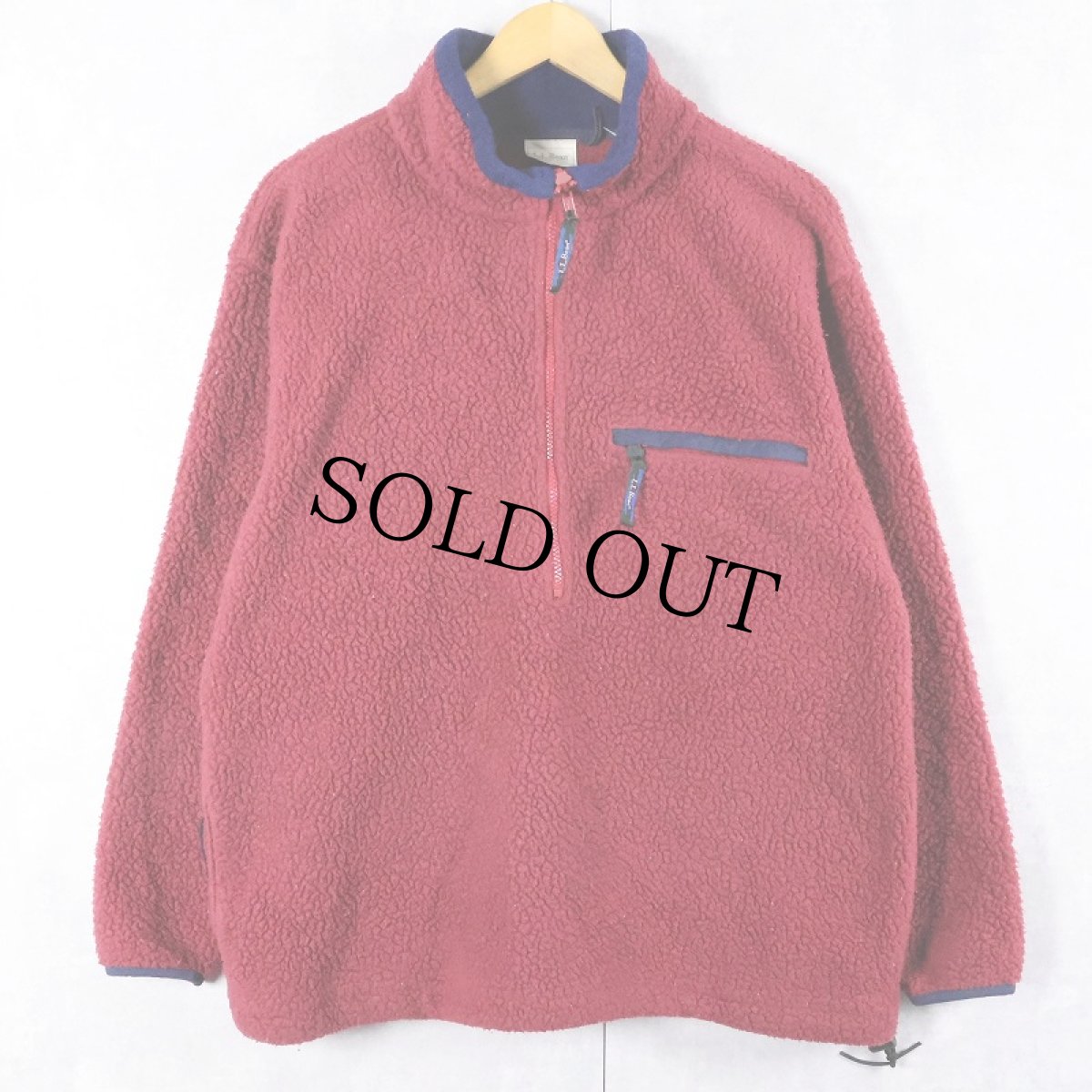 画像1: 90's L.L.Bean ハーフジップ フリースジャケット (1)