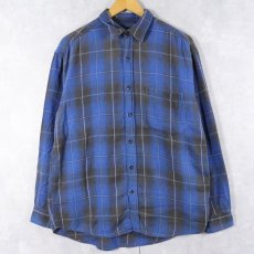 画像1: 90's〜 FADED GLORY チェック柄 ライトネルシャツ M (1)