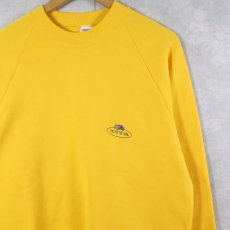 画像1: 90's FRUIT OF THE LOOM IRELAND製 ロゴプリント ラグランスウェット M (1)