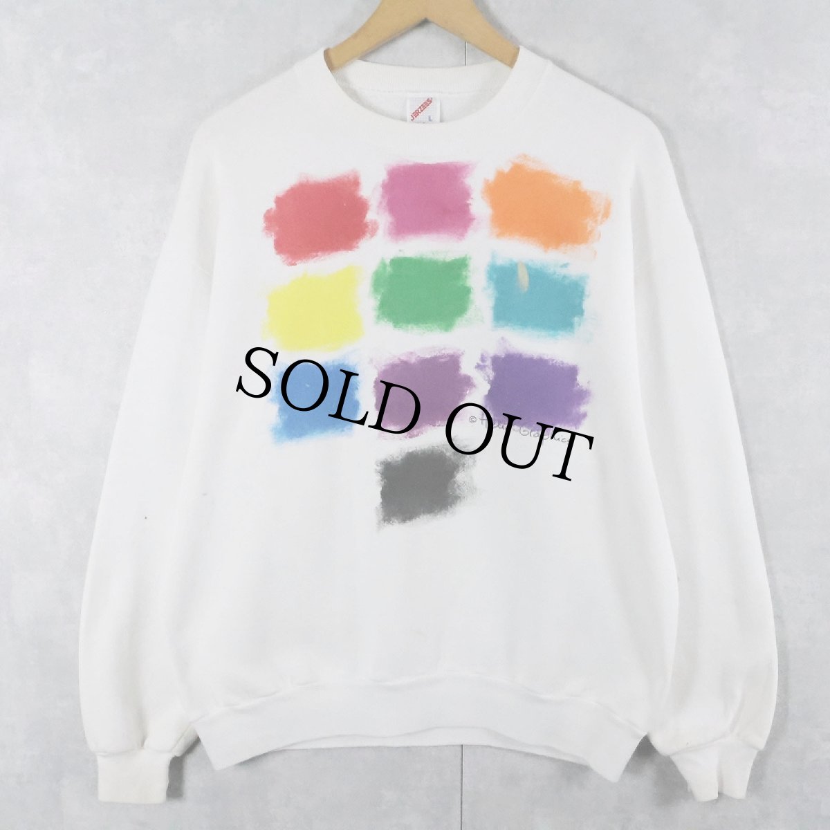 画像1: 90's Helio Graphics USA製 グラフィックプリントスウェット L (1)