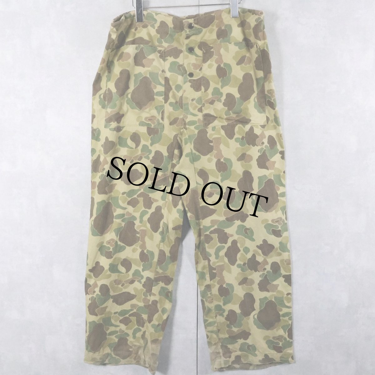 画像1: 70's〜 ダックハンターカモ柄 カーゴパンツ W38 (1)