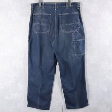 画像2: 90's ROEBUCKS バットダイ デニムペインターパンツ W35 (2)