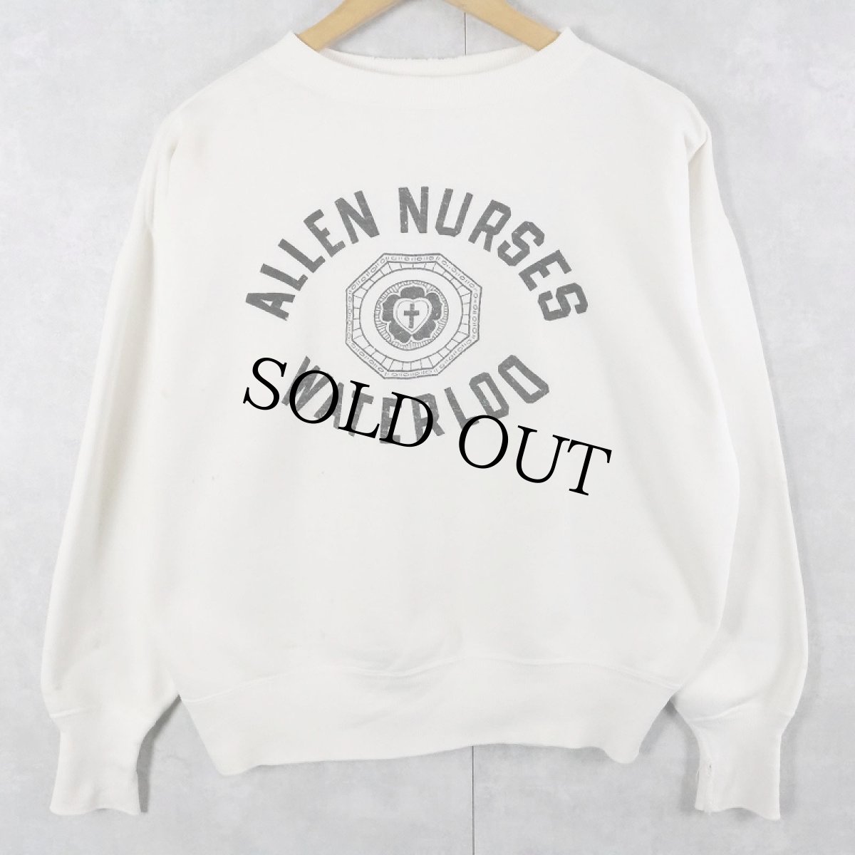 画像1: 50〜60's "ALLEN NURSES WATERLOO" プリントスウェット  (1)