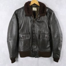 画像1: 80's U.S.NAVY G-1 レザーフライトジャケット SIZE40 (1)