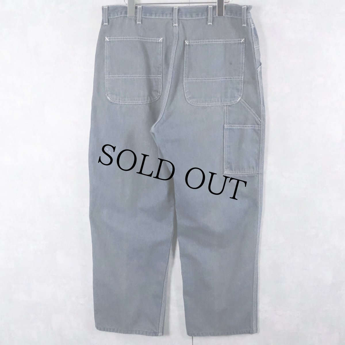 画像2: 90's ROEBUCKS バットダイ デニムペインターパンツ W35 (2)