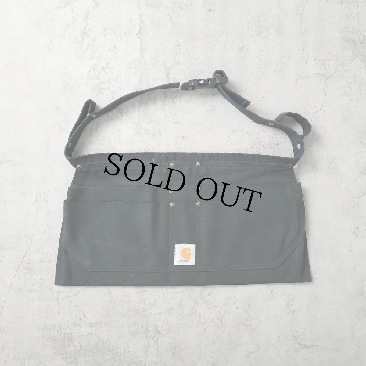 画像1: Carhartt ダック ツールエプロン BLACK (1)