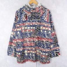 画像2: 90's BLACK DIAMOND USA製 ネイティブ柄 ナイロンアノラックパーカー S (2)