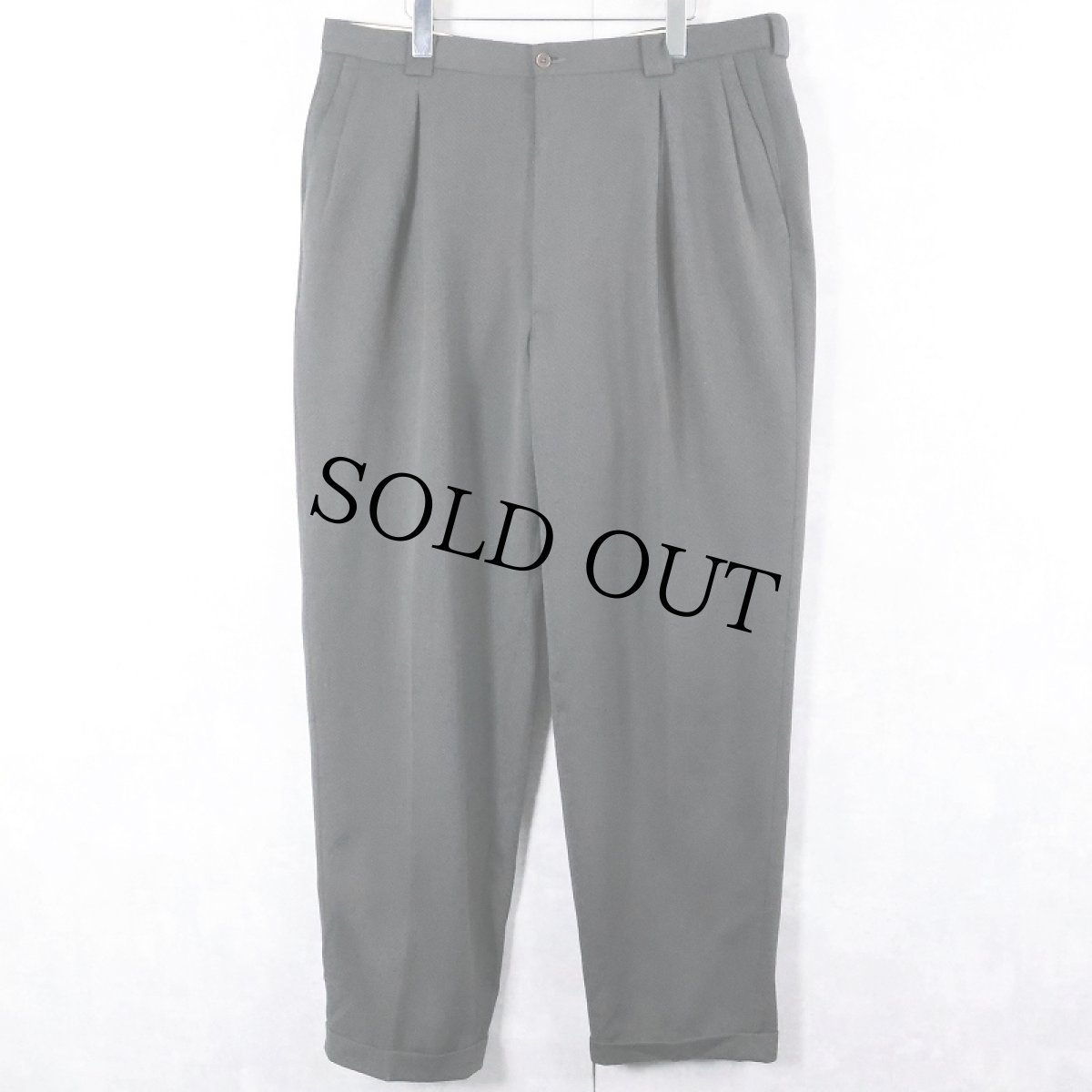 画像1: 90's〜 GIORGIO ARMANI LE COLLEZIONI ITALY製 2タック ウールスラックス W38 (1)