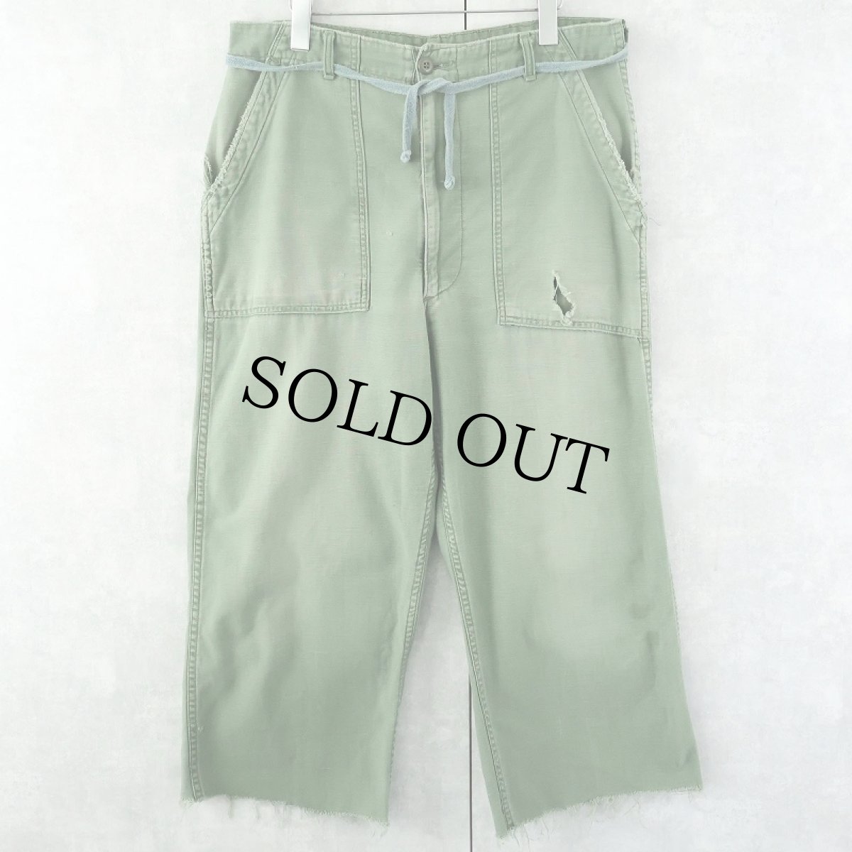 画像1: 60's U.S.ARMY カットオフベイカーパンツ W35 (1)