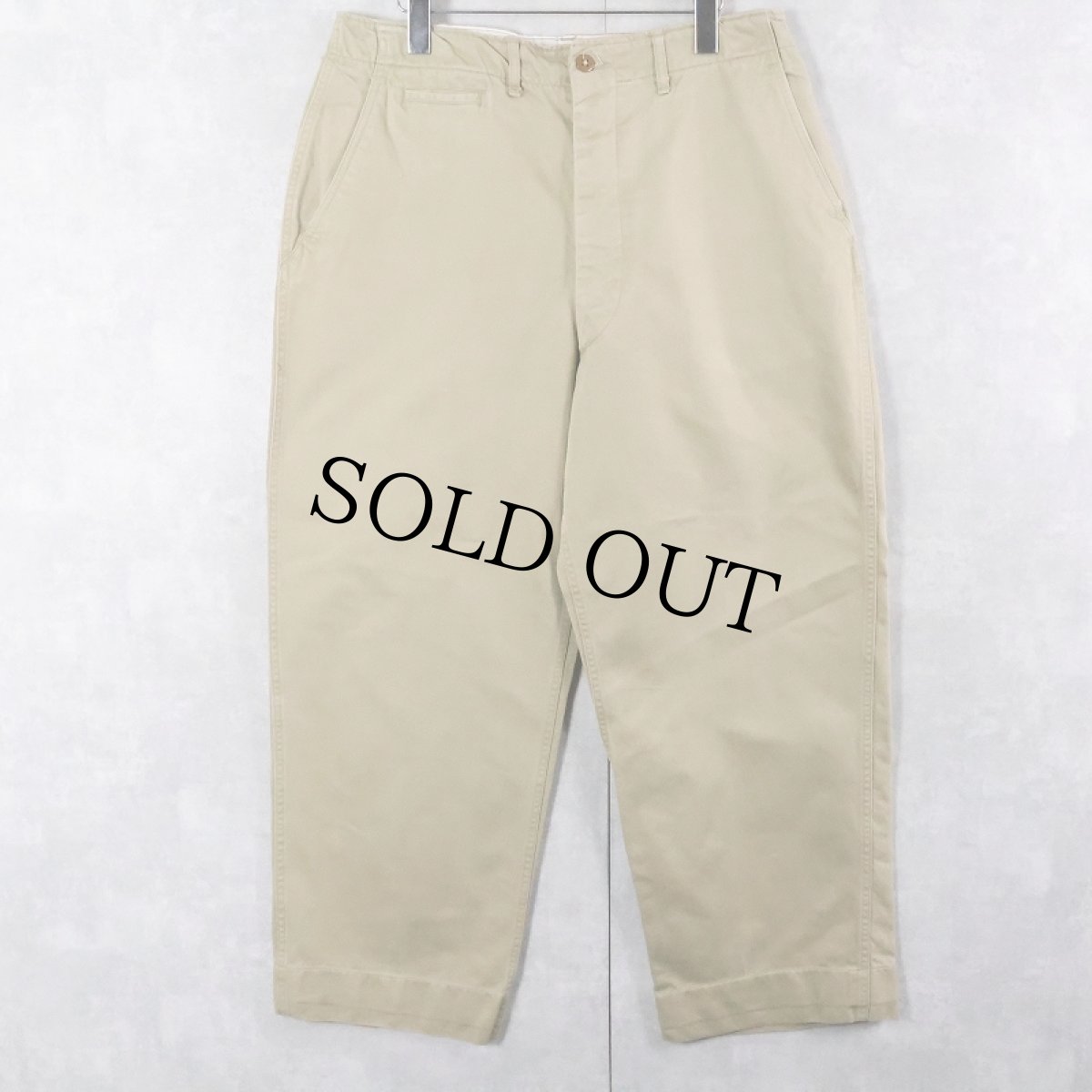 画像1: 40's U.S.ARMY チノトラウザーズ W33 (1)