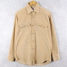 画像1: 70's Levi's USA製 コーデュロイウエスタンシャツ M (1)