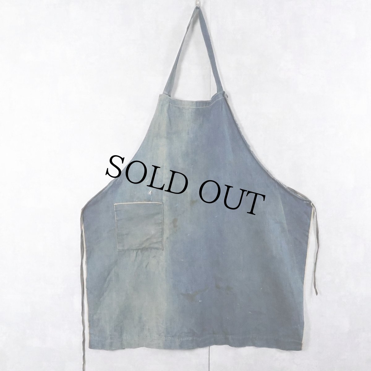 画像1: VINTAGE 耳付き デニムエプロン (1)