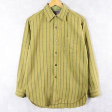 画像1: 60's PENDLETON ストライプ柄 ウールシャツ M (1)