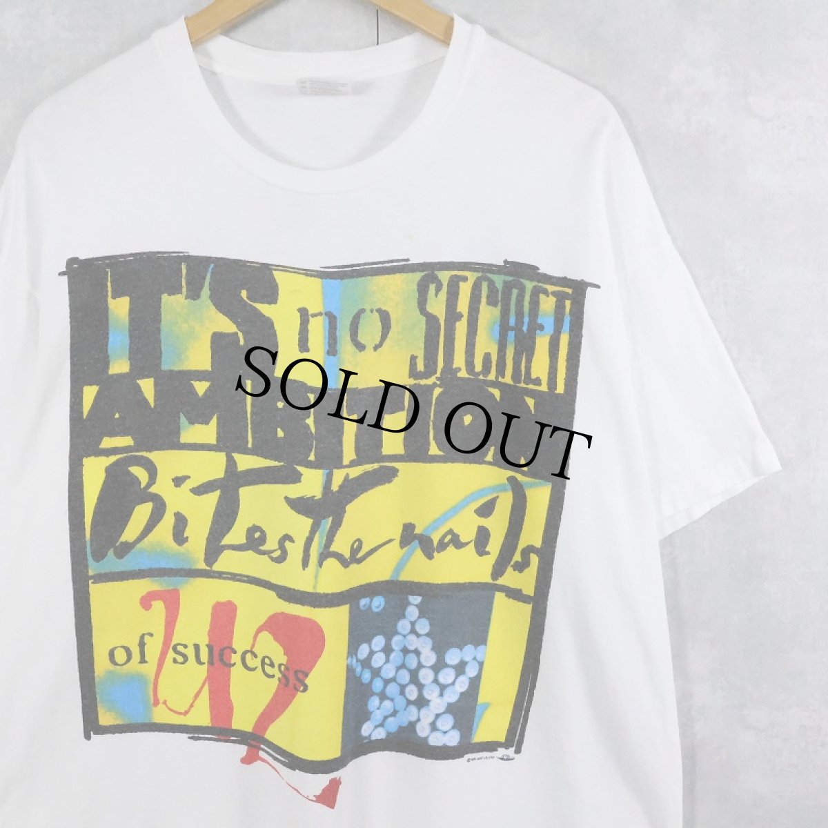 画像1: 1991 U2 USA製 "Achtung Baby" ロックバンドツアーTシャツ XL (1)