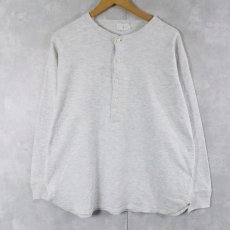画像1: 90's J.CREW USA製 ヘンリーネック 2PLYカットソー L (1)