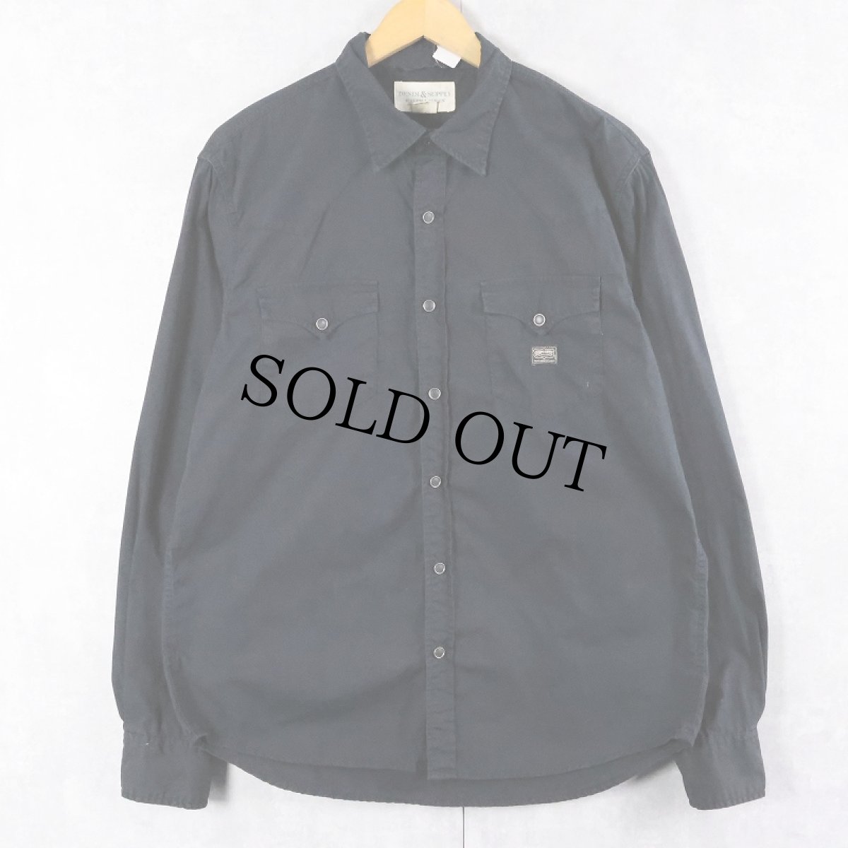 画像1: DENIM & SUPPLY RALPH LAUREN コットンウエスタンシャツ BLACK L (1)