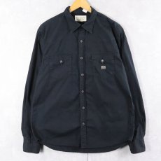 画像1: DENIM & SUPPLY RALPH LAUREN コットンウエスタンシャツ BLACK L (1)