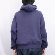 画像3: 80's Reebok USA製 ロゴプリントスウェットフーディー NAVY XL (3)