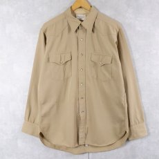 画像1: 70's PENDLETON ウールウエスタンシャツ L (1)